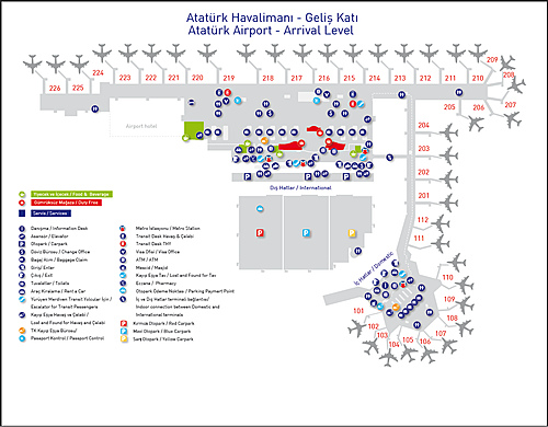 Aerodrom Ataturk mapa