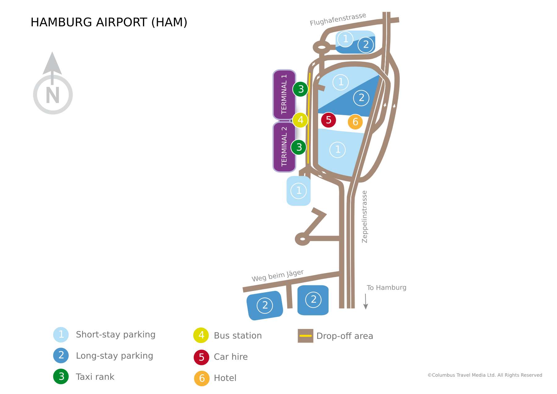 Mapa aerodroma Hamburg