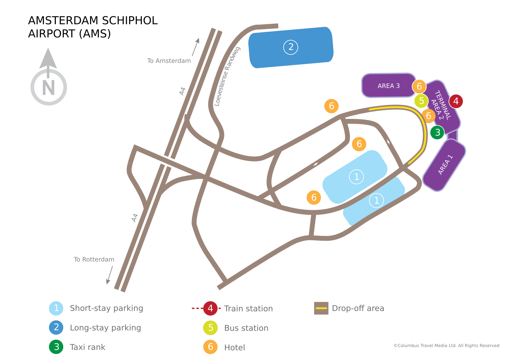 Mapa aerodroma Schiphol