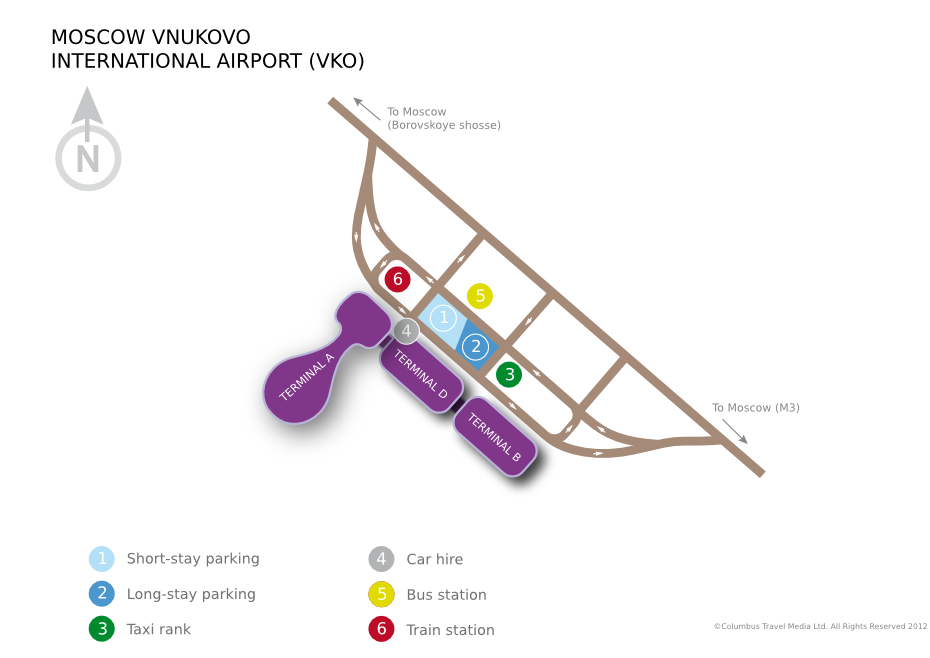 Mapa aerodroma Vnukovo