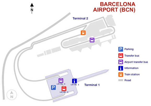 mapa aerodroma El Prat