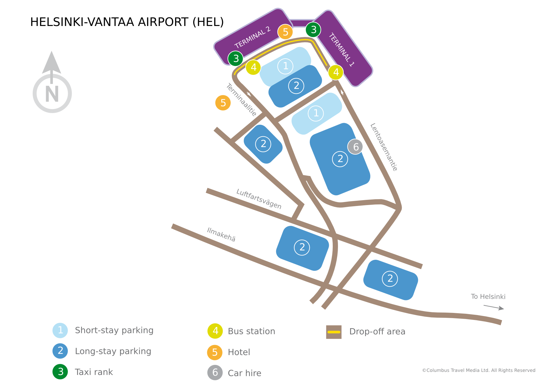 Mapa aerodroma Helsinki
