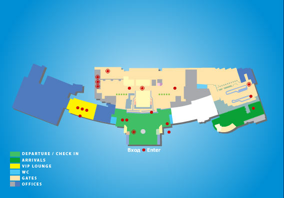 Mapa terminala 1 aerodroma Sofija