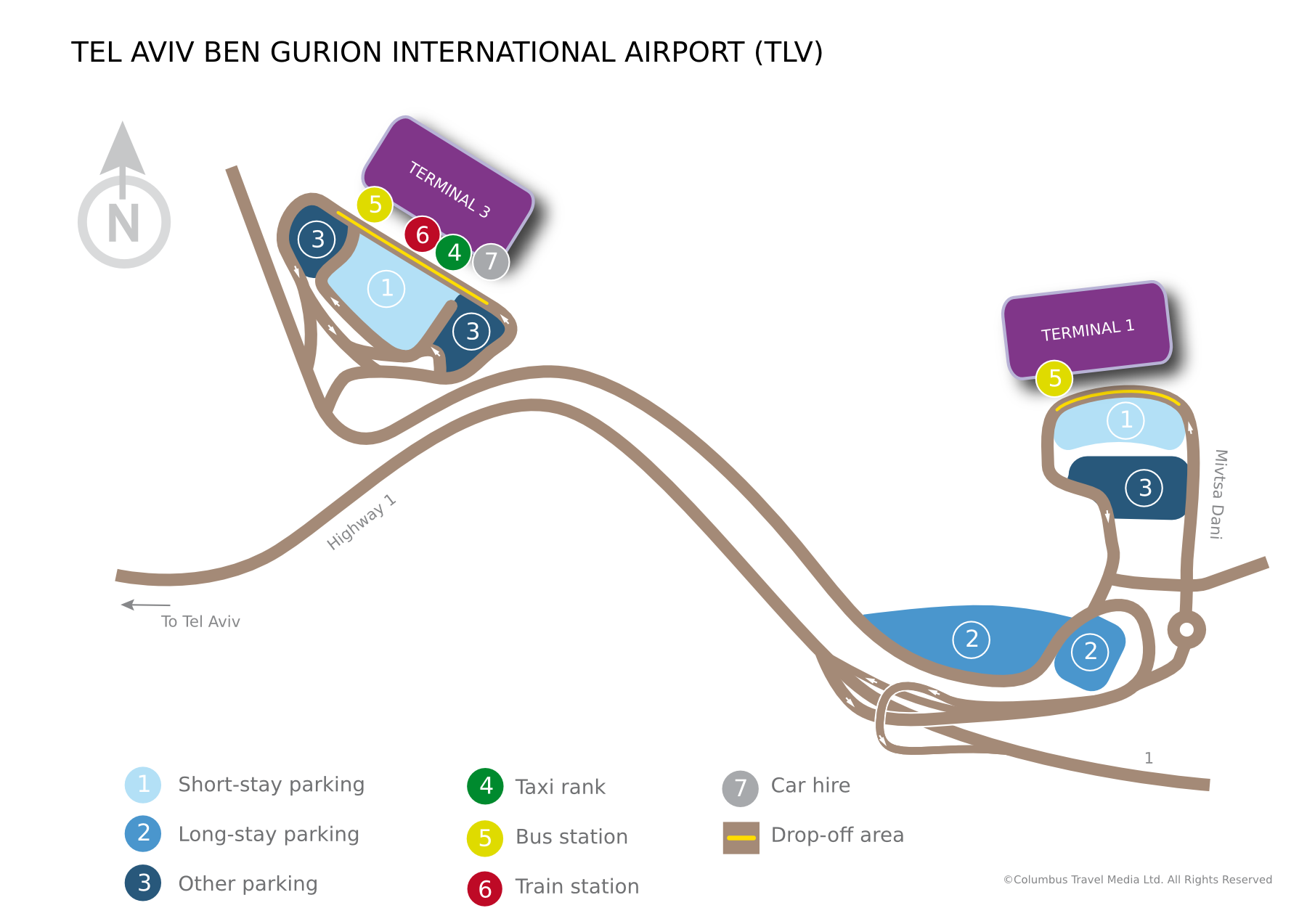 Mapa aerodroma Ben Gurion