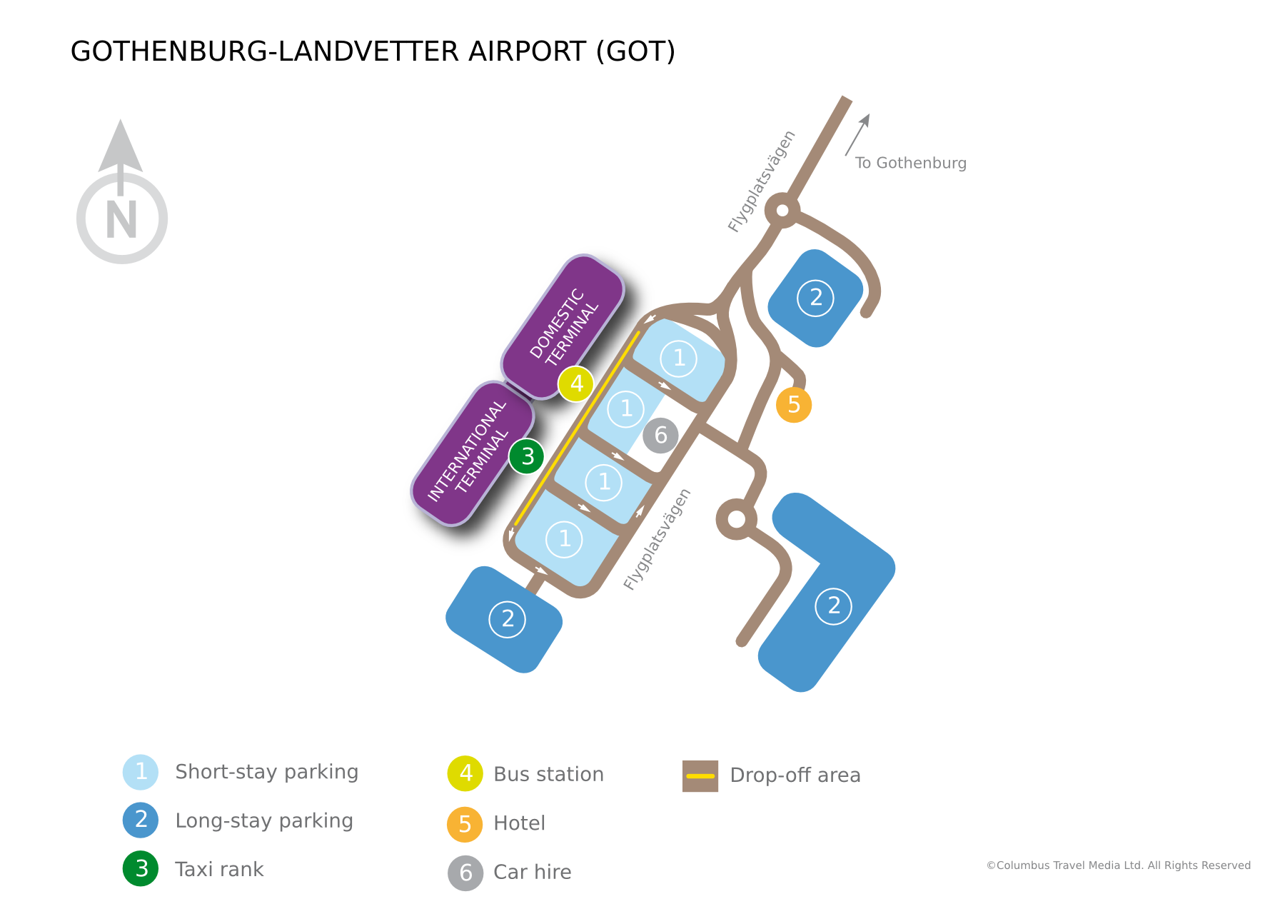 Mapa aerodroma Landvetter