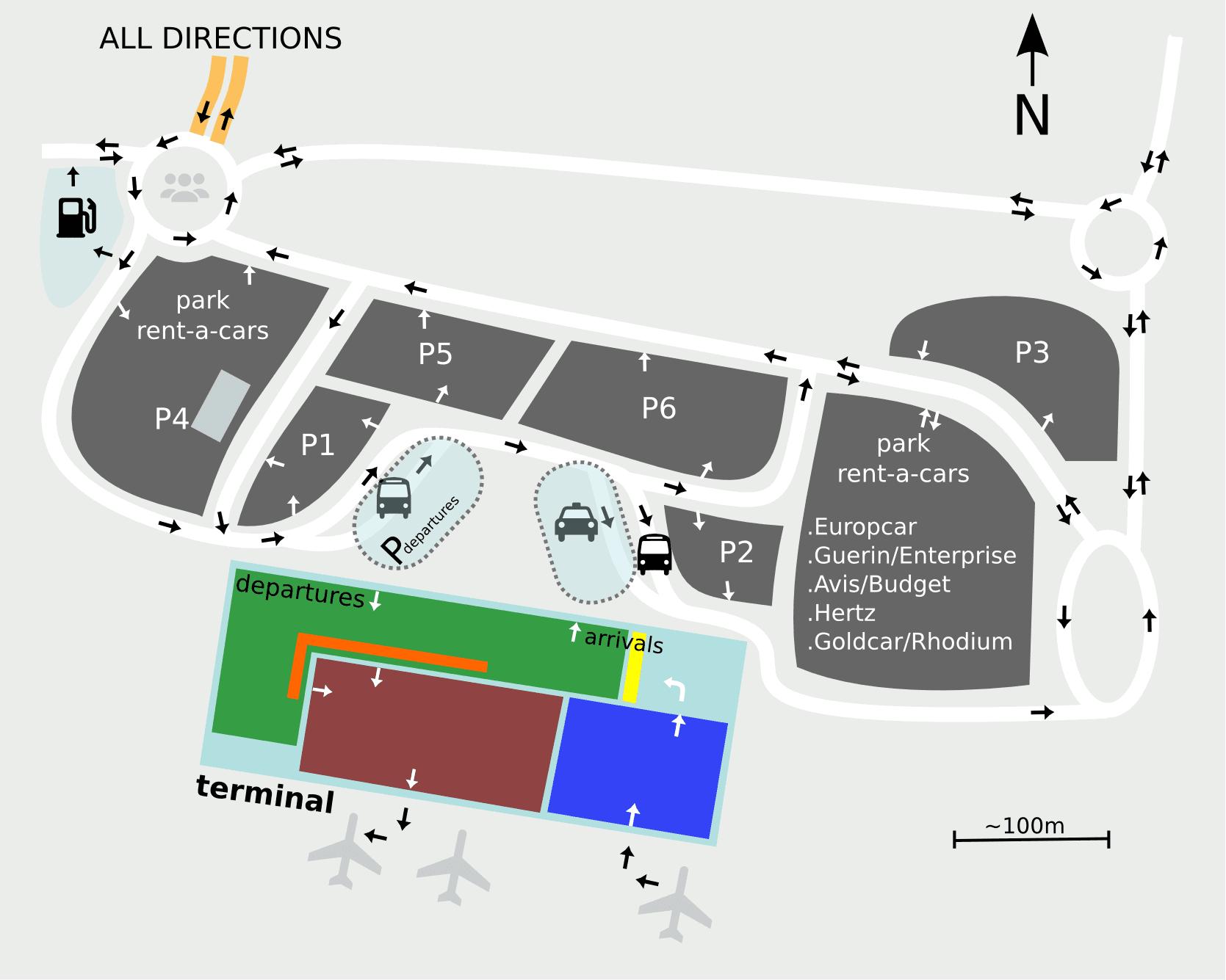 Mapa-aerodroma-San-Pablo-Sevilja