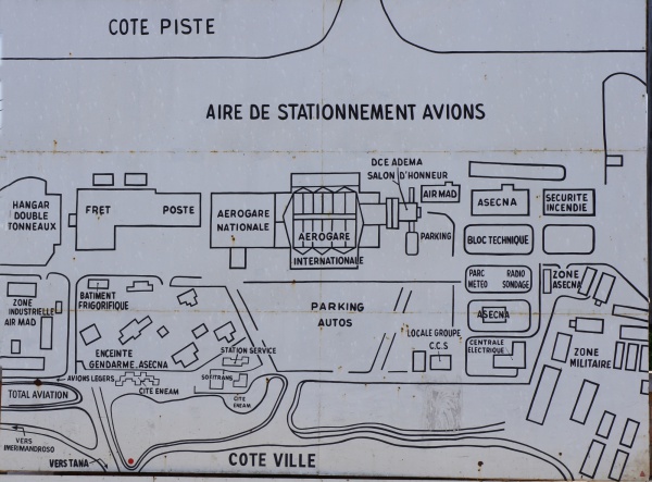 Aerodrom Ivato i mapa