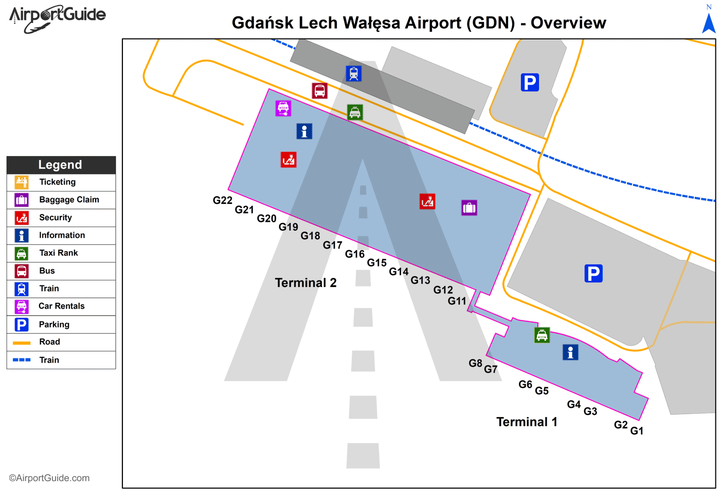 Mapa aerodroma Leh Valensa