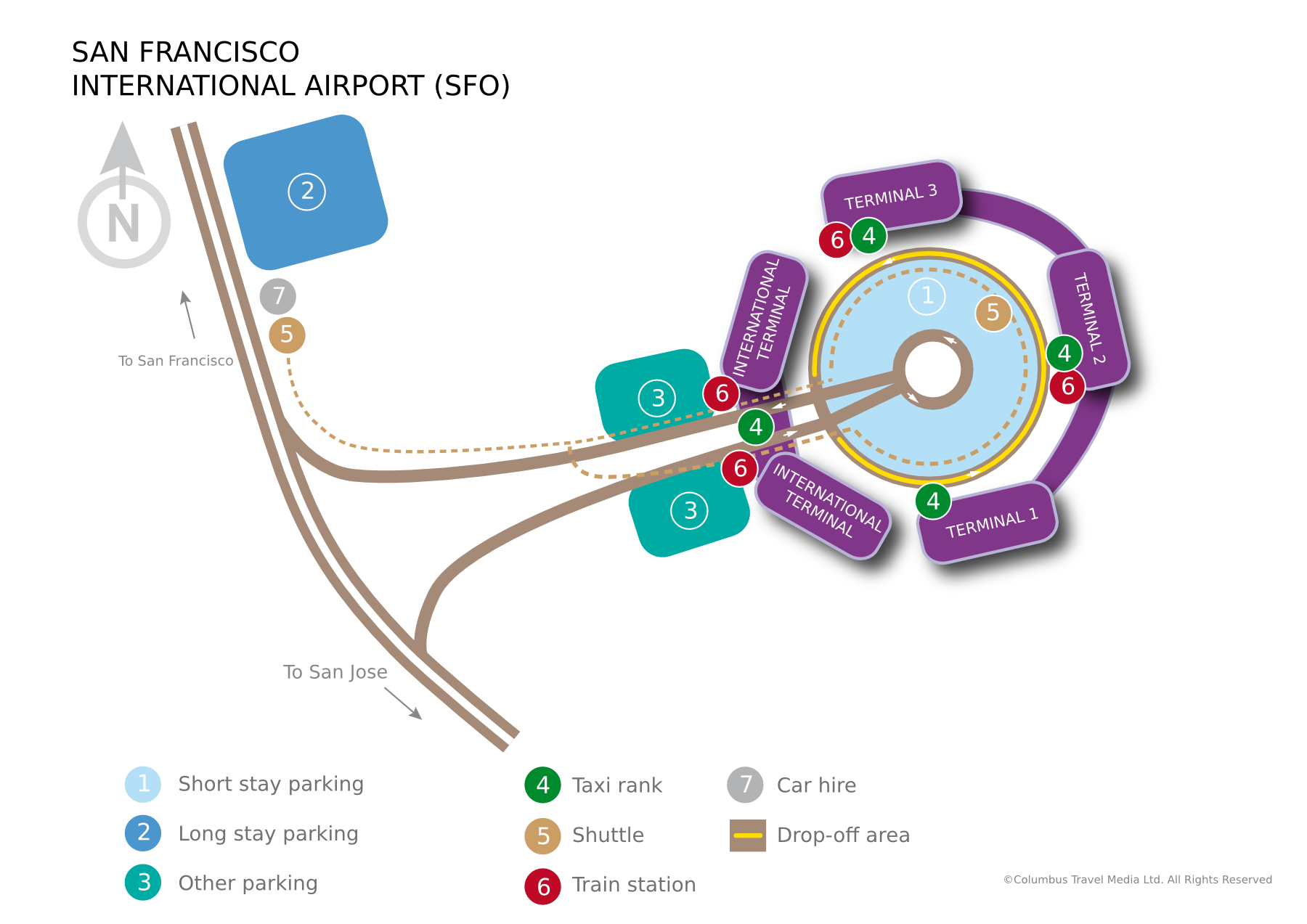 Mapa-aerodroma-San-Francisko