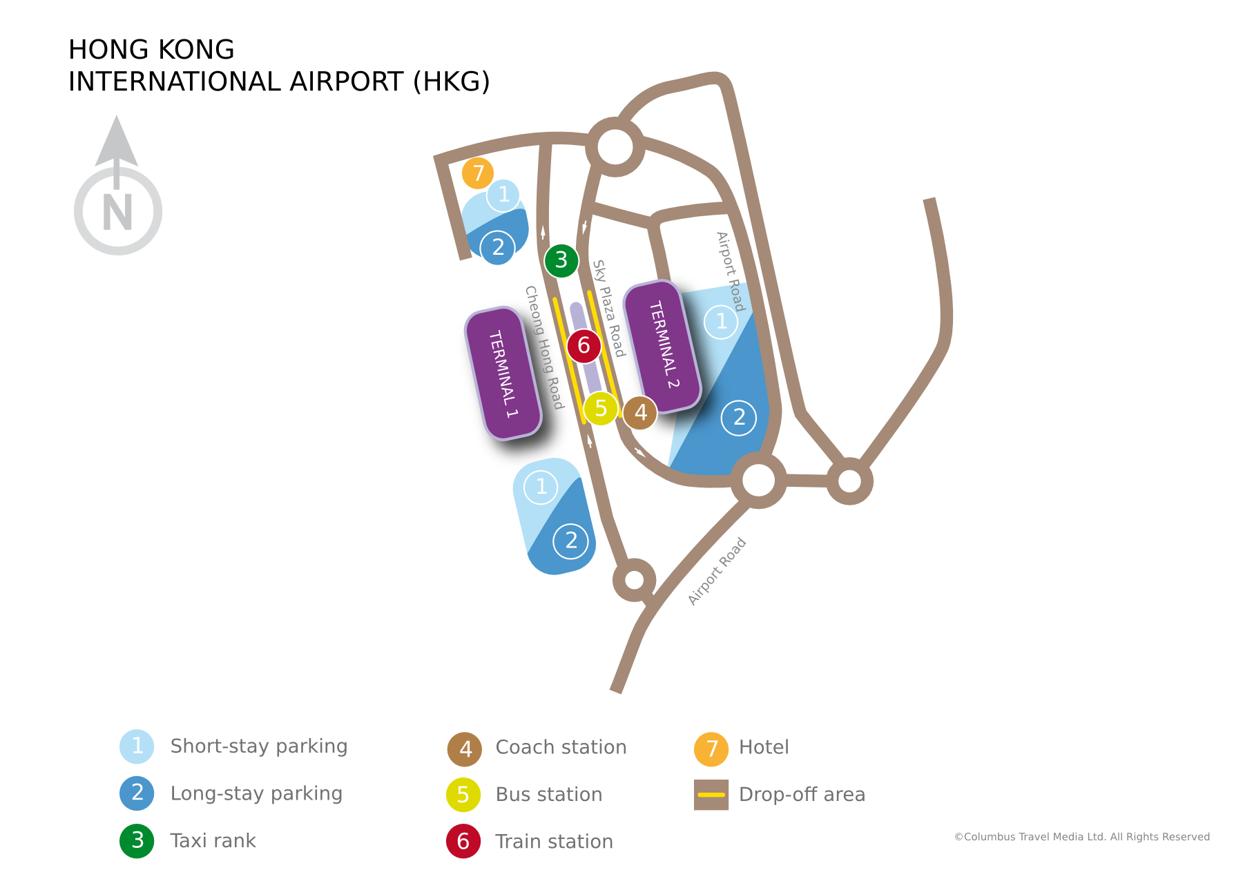 Mapa aerodroma Hong Kong