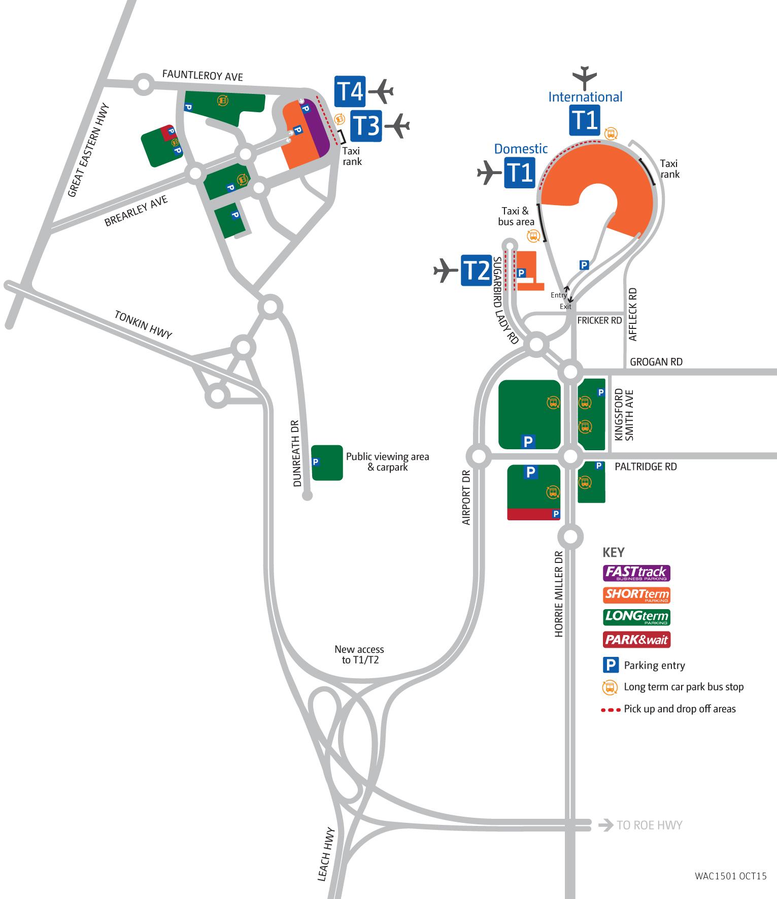 Mapa aerodroma Pert