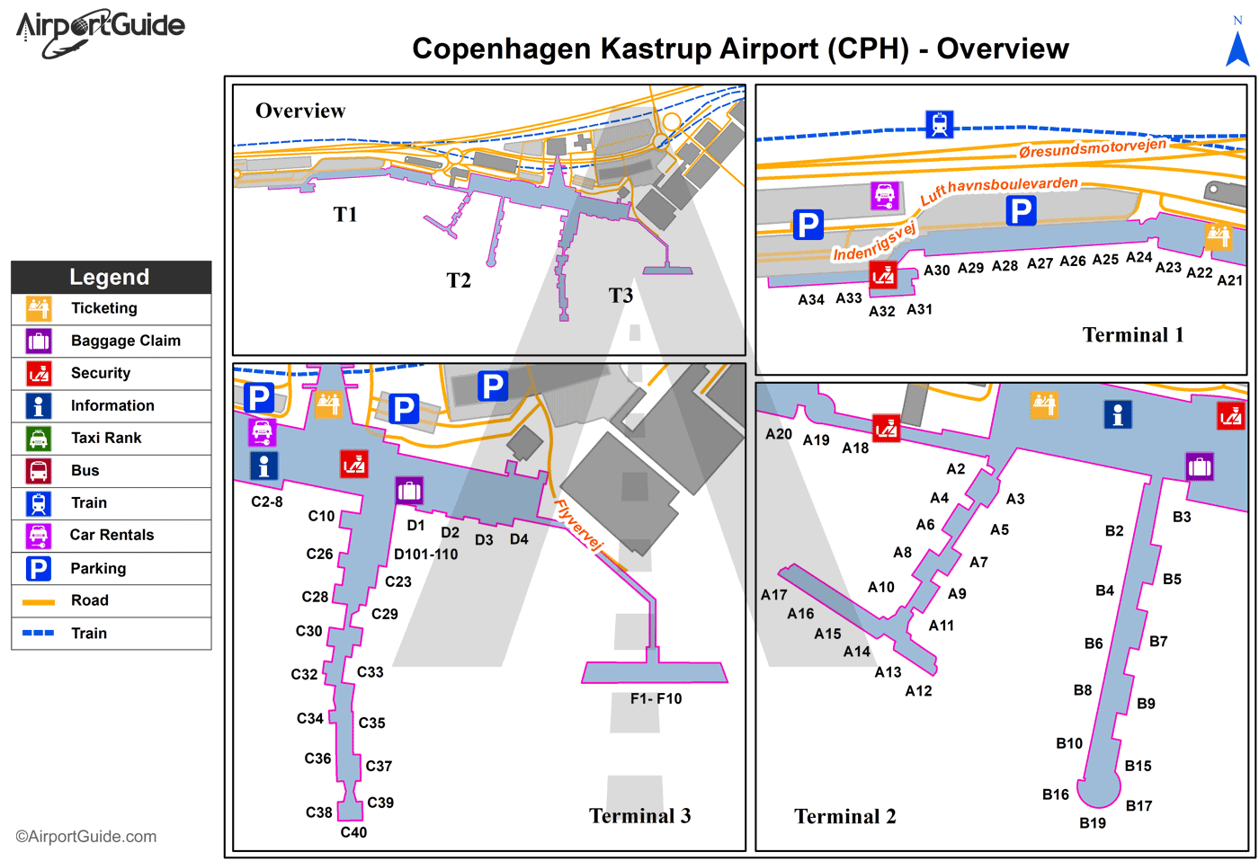 Kopenhagen mapa aerodroma
