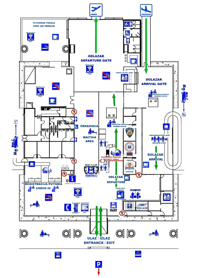 osijek-airport-map
